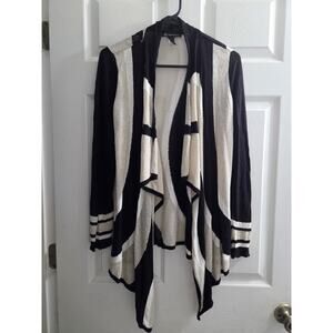INC International Concepts Open Front Cascade Cardigan Sweater Colorblock Mod M
